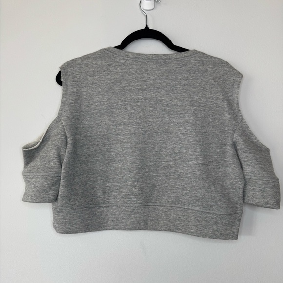 BCBGMaxAzria Gray Cropped Cut Out The Top - Picture 4 of 16